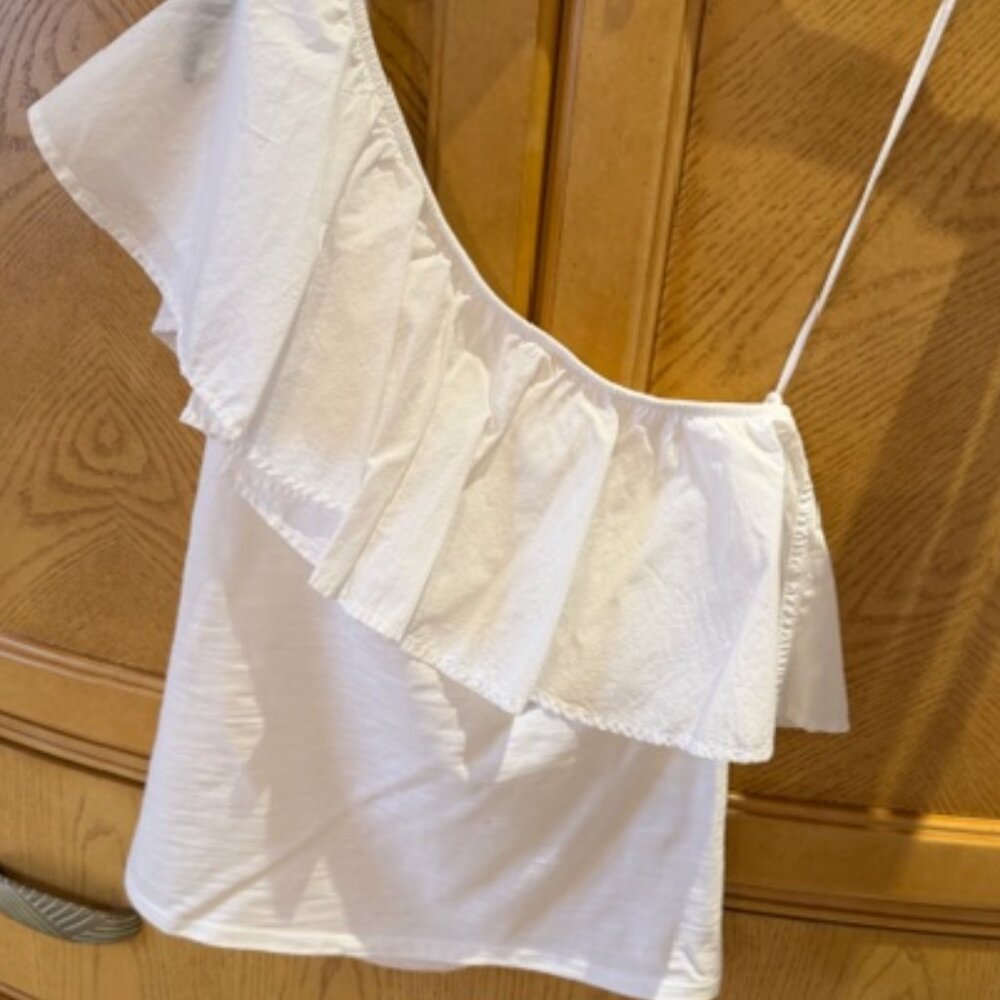 Nation "Noella" Ruffled one shoulder top - Picture 2 of 5